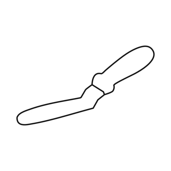 Ilustración vectorial del icono de la cocina y la espátula. Colección de cocina y cuchara símbolo de stock para la web. — Vector de stock