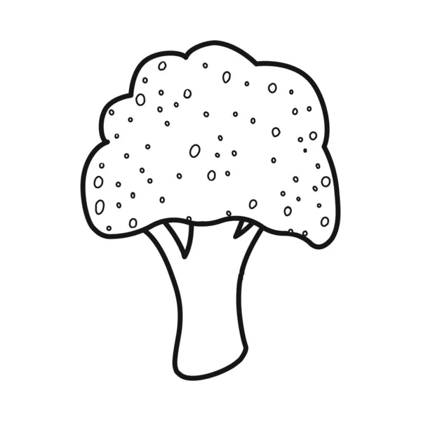 Vektor illustration av broccoli och grönsaker logotyp. Insamling av broccoli och grönt bestånd vektor illustration. — Stock vektor