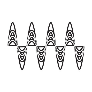 Dalga vektör simgesinin sesi. Beyaz arkaplan sesinde izole edilmiş dış hat vektör simgesi .