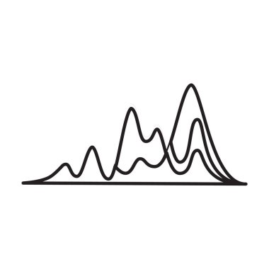 Dalga vektör simgesinin sesi. Beyaz arkaplan sesinde izole edilmiş dış hat vektör simgesi .