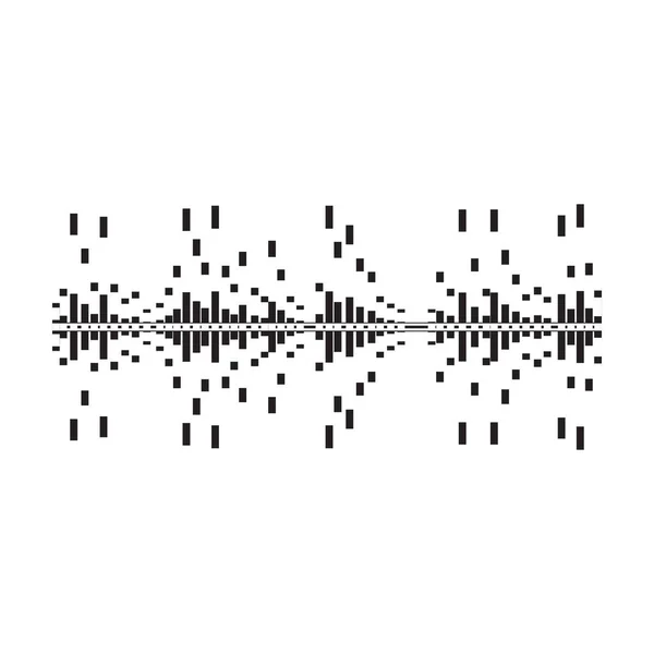 Klang des Wellenvektorsymbols. Umrissvektorsymbol isoliert auf weißem Hintergrund Klang der Welle . — Stockvektor