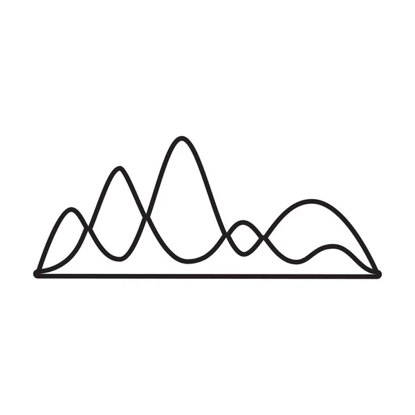 Icône vectorielle de son d'ondulation.Icône vectorielle de contour isolée sur fond blanc bruit d'onde . — Image vectorielle