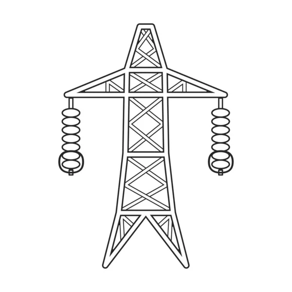 Zonnepaneel vector icon.Outline vector pictogram geïsoleerd op witte achtergrond zonnepaneel . — Stockvector