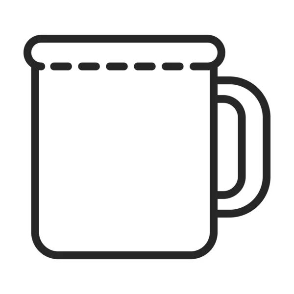 Pot vector outline icon. Vector illustration mug on white background. Isolated outline illustration icon of dish . — Stock Vector