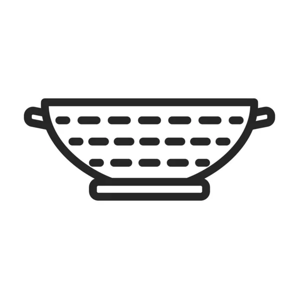 Pot vector outline icon. Vector Illustration Topf auf weißem Hintergrund. Isolierte Umrisse illustrieren das Sieden . — Stockvektor