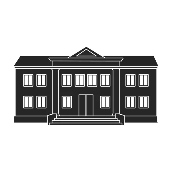 Κτίριο της κυβέρνησης διάνυσμα εικονίδιο μαύρο διάνυσμα απομονώνονται σε λευκό φόντο κτίριο της κυβέρνησης . — Διανυσματικό Αρχείο