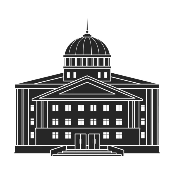 Будівництво векторної ікони уряду. Чорний вектор ізольовано на білому фоні будівлі уряду  . — стоковий вектор