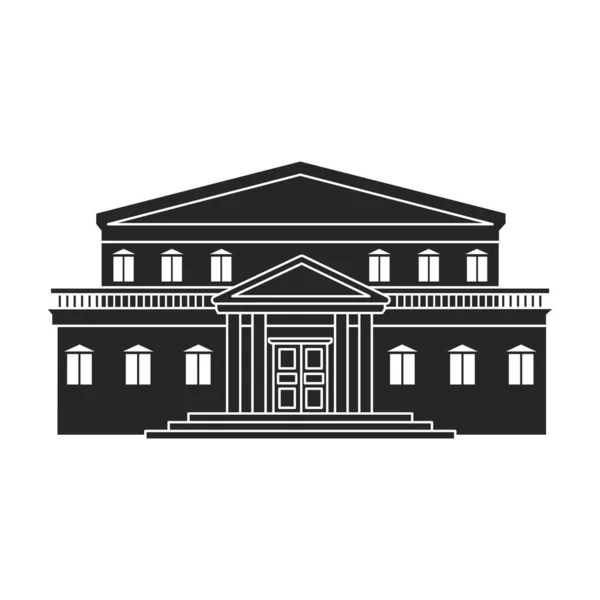 政府のベクトルのアイコンの構築政府の白い背景の建物に隔離された黒いベクトルのアイコン . — ストックベクタ
