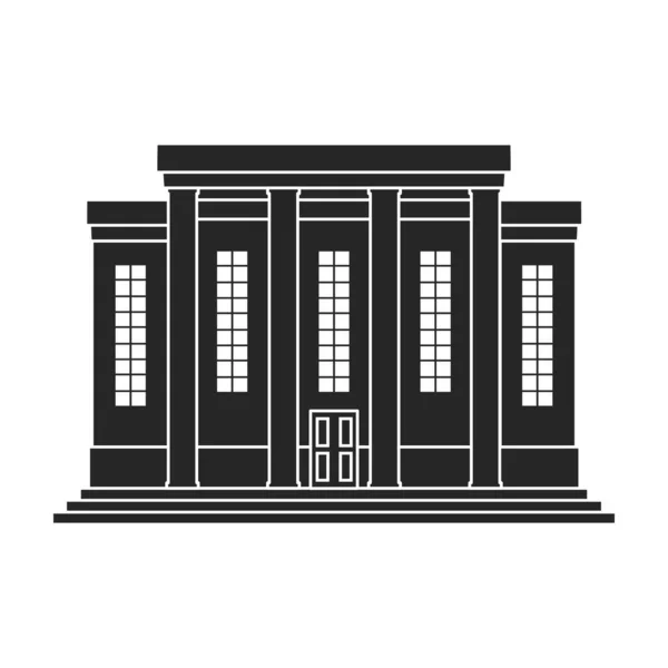 Building of government vector icon.Black vector icon isolated on white background building of government . — Stock Vector