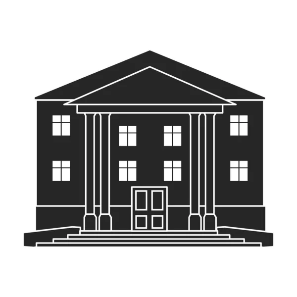 Building of government vector icon.Black vector icon isolated on white background building of government . — Stock Vector