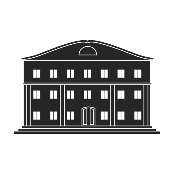 Budování vládní vektorové ikony.Černá vektorová ikona izolované na bílém pozadí budovy vlády . — Stockový vektor
