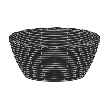Basket vektör simgesi. Beyaz arka plan sepetinde siyah vektör simgesi izole edildi.