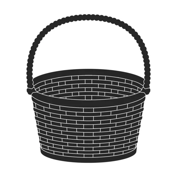 Basket vector icon. Black vector icon isolated on white background basket. — Stock Vector