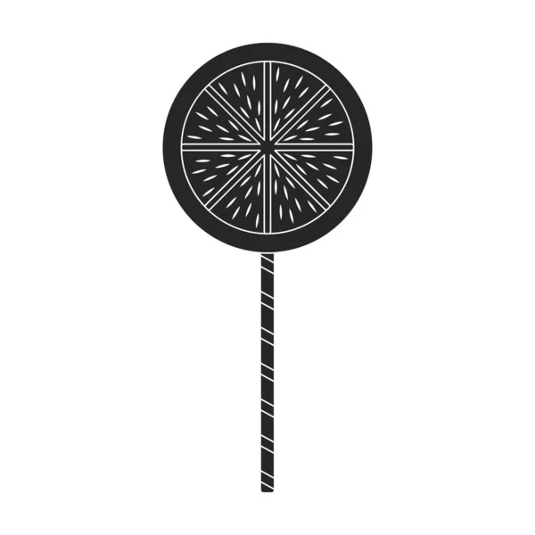Lollipop vector icon. Black vector icon isolated on white background lollipop. — Stock Vector