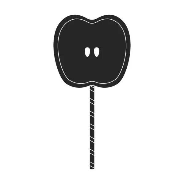 Lollipop vector icoon. Zwart vector pictogram geïsoleerd op witte achtergrond lolly. — Stockvector