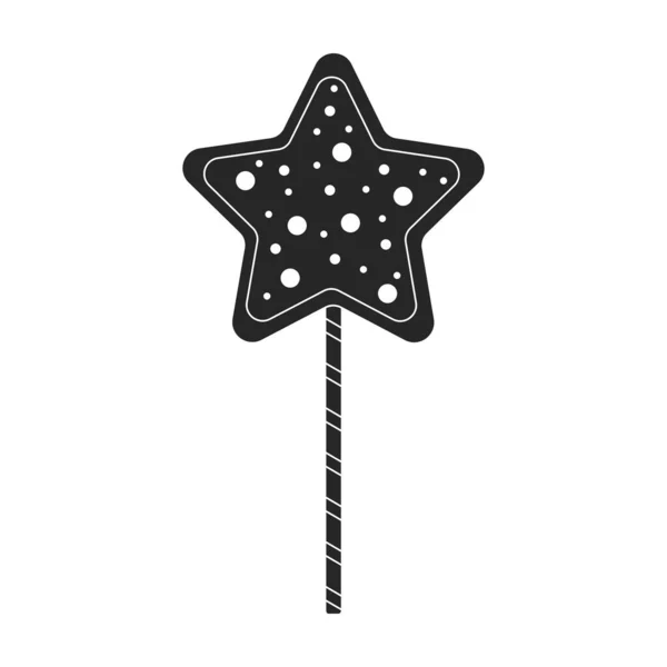 Lollipop vector icoon. Zwart vector pictogram geïsoleerd op witte achtergrond lolly. — Stockvector