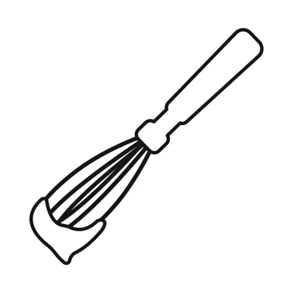 Vector illustration of whisk and butter symbol. Set of whisk and utensils stock symbol for web. — Stock Vector