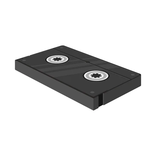 Векторный дизайн видеокассет и кассет. Веб-элемент видеокассеты и векторной иллюстрации ленты. — стоковый вектор