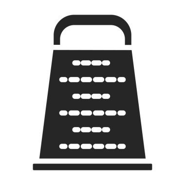 Grater vektör ana hatları simgesi. Beyaz arka planda vektör illüstrasyon mutfak gereçleri. İzole edilmiş rendeleyici çizim logosu, .