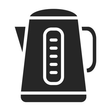 Elektrik vektör logosu çaydanlığı. Whit üzerinde vektör illüstrasyon mutfak gereci