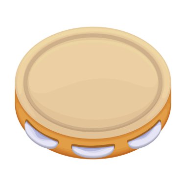 Tef vektör çizgi film ikonu. Beyaz arkaplanda vektör illüstrasyon davulu. Tef 'in izole çizgi film çizim logosu .