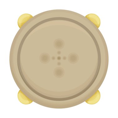 Tef vektör çizgi film ikonu. Beyaz arkaplanda vektör illüstrasyon davulu. Tef 'in izole çizgi film çizim logosu .