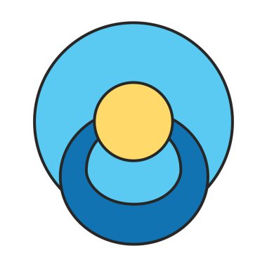 Emzik vektör simgesi. Çizgi film vektör logosu beyaz arkaplan emziğinde izole edildi.