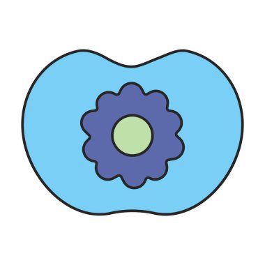 Emzik vektör simgesi. Çizgi film vektör logosu beyaz arkaplan emziğinde izole edildi.