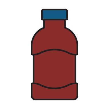 Ketçap vektör simgesi. Beyaz arkaplan ketçapında izole edilmiş renk vektörü logosu..