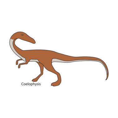 Antik dinozor vektör simgesi. Renkli vektör logosu beyaz arka planda izole edilmiş antik dinozor..