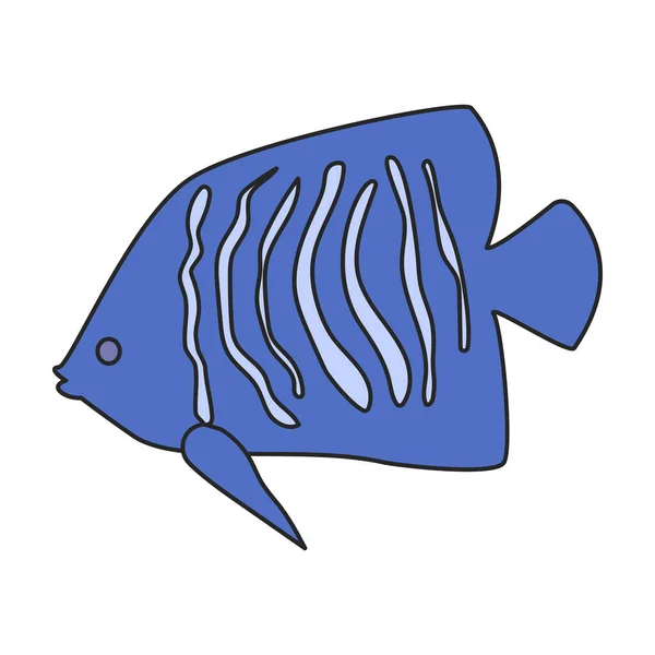 Εικονίδιο Φορέα Τροπικών Ψαριών Λογότυπο Φορέα Κινουμένων Σχεδίων Απομονωμένο Λευκό — Διανυσματικό Αρχείο