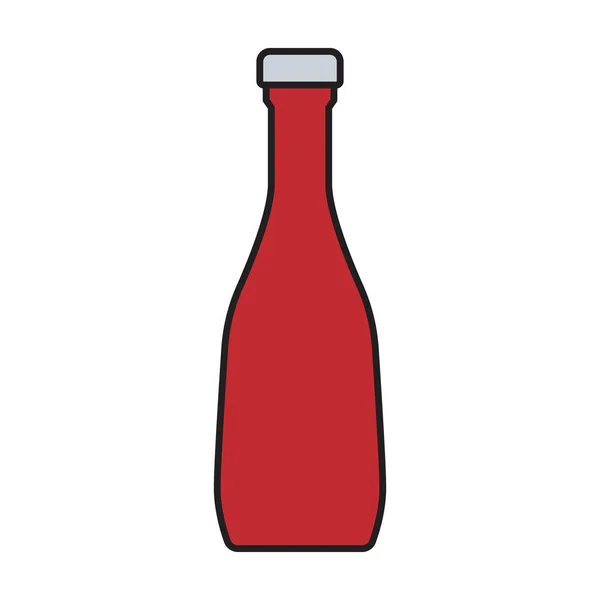 Ketchup Vetor Icon Color Logotipo Vetor Isolado Fundo Branco Ketchup — Vetor de Stock