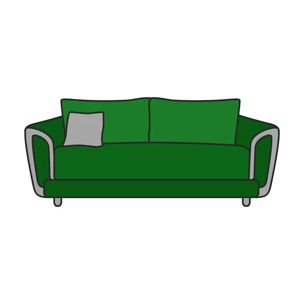 Logo Vektor Sofa Icon Color Vector Diisolasi Sofa Latar Belakang - Stok Vektor