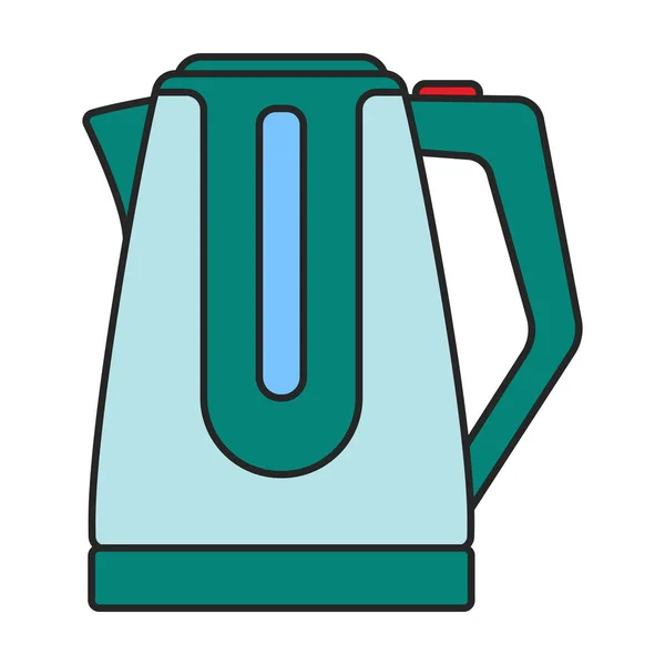 Kettle Vettore Icon Color Logo Vettoriale Isolato Sfondo Bianco Bollitore — Vettoriale Stock