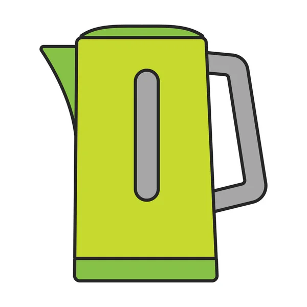 Wasserkocher Vektor Symbol Farbvektor Logo Isoliert Auf Weißem Hintergrund Wasserkocher — Stockvektor