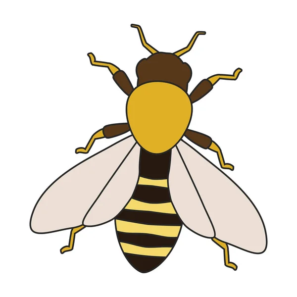 Honungsbi Vektor Ikon Färg Vektor Logotyp Isolerad Vit Bakgrund Honung — Stock vektor