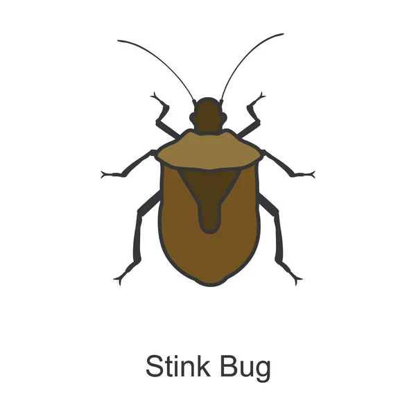 虫の臭いベクトルのアイコン 白い背景に隔離されたカラーベクトルのロゴ — ストックベクタ