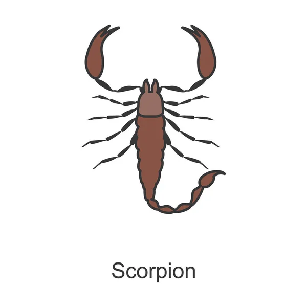 Scorpion Vector Icon Color Vector Logo Geïsoleerd Witte Achtergrond Schorpioen — Stockvector