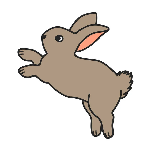 Conejo Vector Icon Color Logotipo Del Vector Aislado Sobre Fondo — Archivo Imágenes Vectoriales