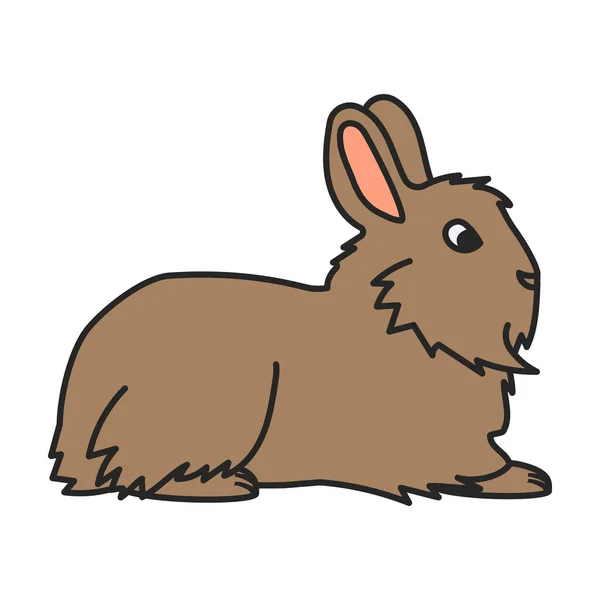 ウサギのベクトルのアイコン 白い背景に隔離されたカラーベクトルのロゴウサギ — ストックベクタ