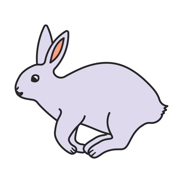 Tavşan Vektör Simgesi Beyaz Arka Plan Tavşanı Üzerinde Izole Edilmiş — Stok Vektör