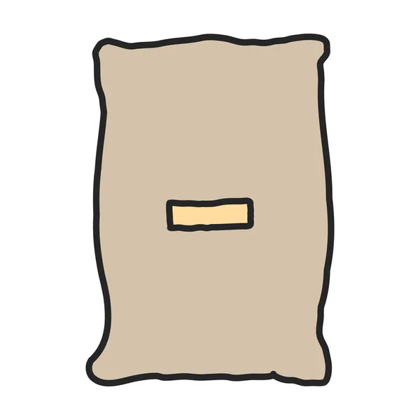 Bag Flour Vector Icon Color Vector Logo Isolated White Background — Stock Vector
