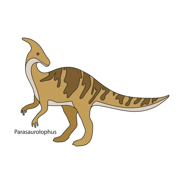 Alte Dinosaurier Vektor Icon Color Vektor Logo Isoliert Auf Weißem — Stockvektor