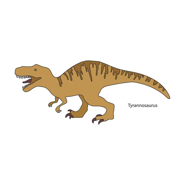 古代の恐竜のベクトルのアイコン 白い背景に隔離されたカラーベクトルのロゴ古代の恐竜 — ストックベクタ