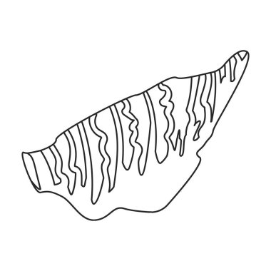 İstiridye vektör simgesi. Beyaz arkaplan istiridyesinde izole edilmiş ana vektör logosu..