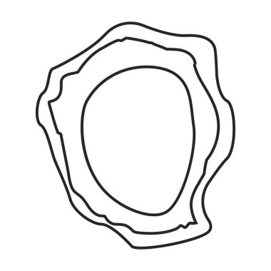 İstiridye vektör simgesi. Beyaz arkaplan istiridyesinde izole edilmiş ana vektör logosu..