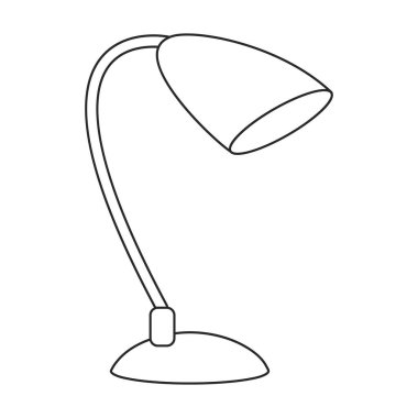 Tablo lambası vektör simgesi. Beyaz arkaplan lambası üzerinde izole edilmiş ana vektör logosu..