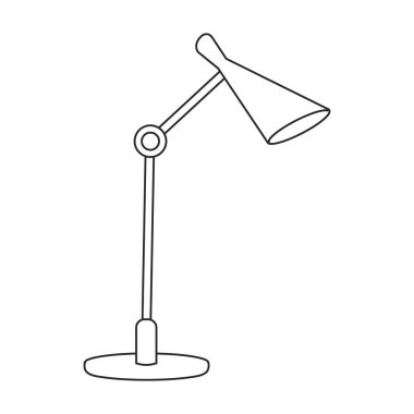 Tablo lambası vektör simgesi. Beyaz arkaplan lambası üzerinde izole edilmiş ana vektör logosu..