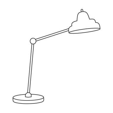 Tablo lambası vektör simgesi. Beyaz arkaplan lambası üzerinde izole edilmiş ana vektör logosu..