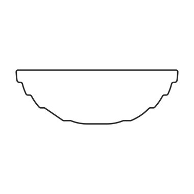 Havza vektör simgesi. Taslak vektör logosu beyaz arkaplan havzasında izole edildi.